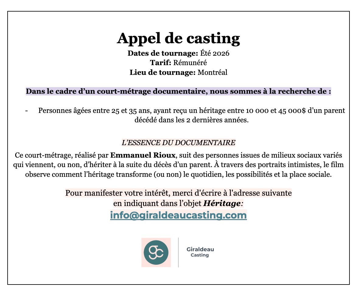 Court-métrage documentaire — Héritage