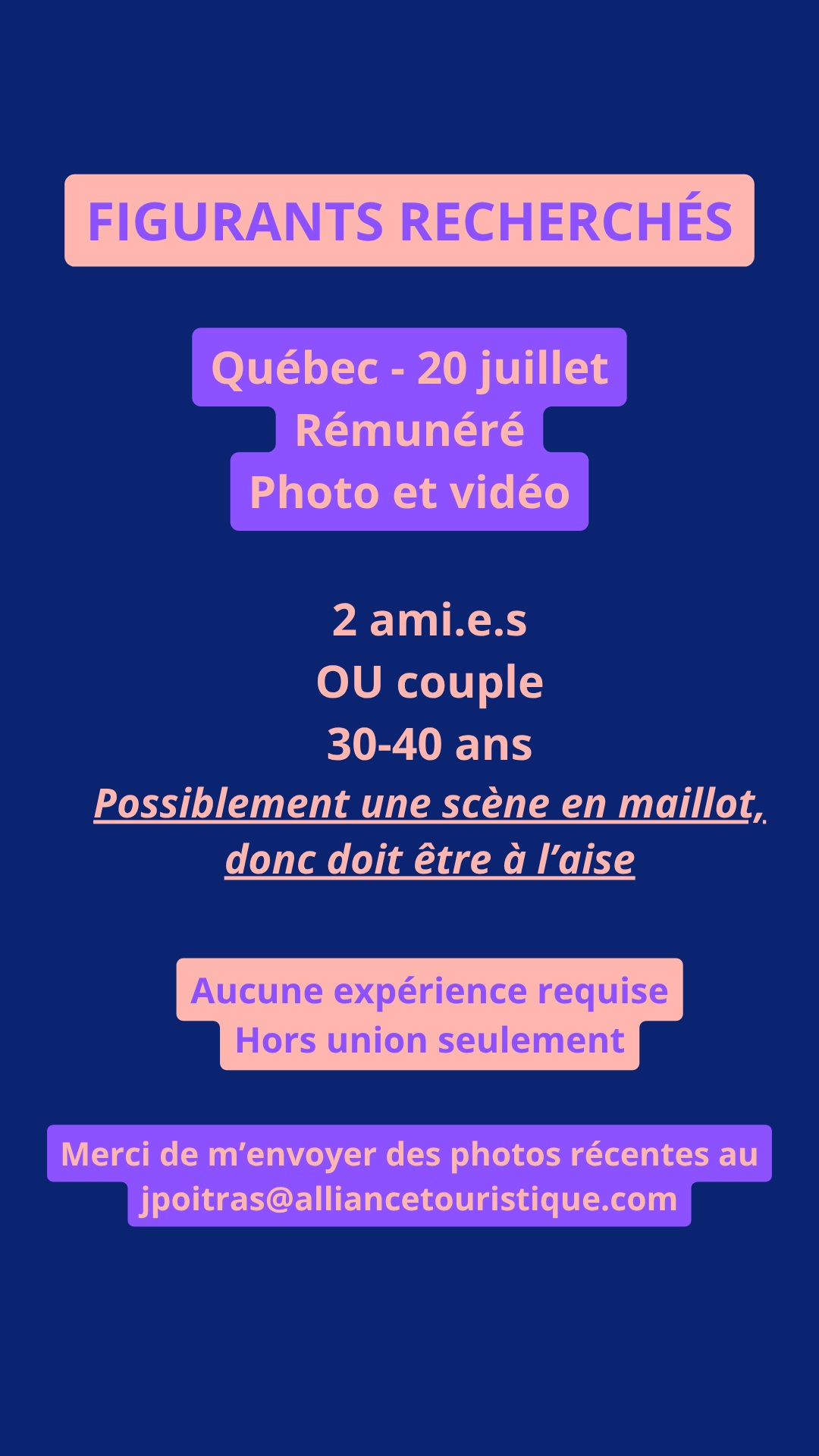 Alliance touristique — deux ami·e·s ou un couple