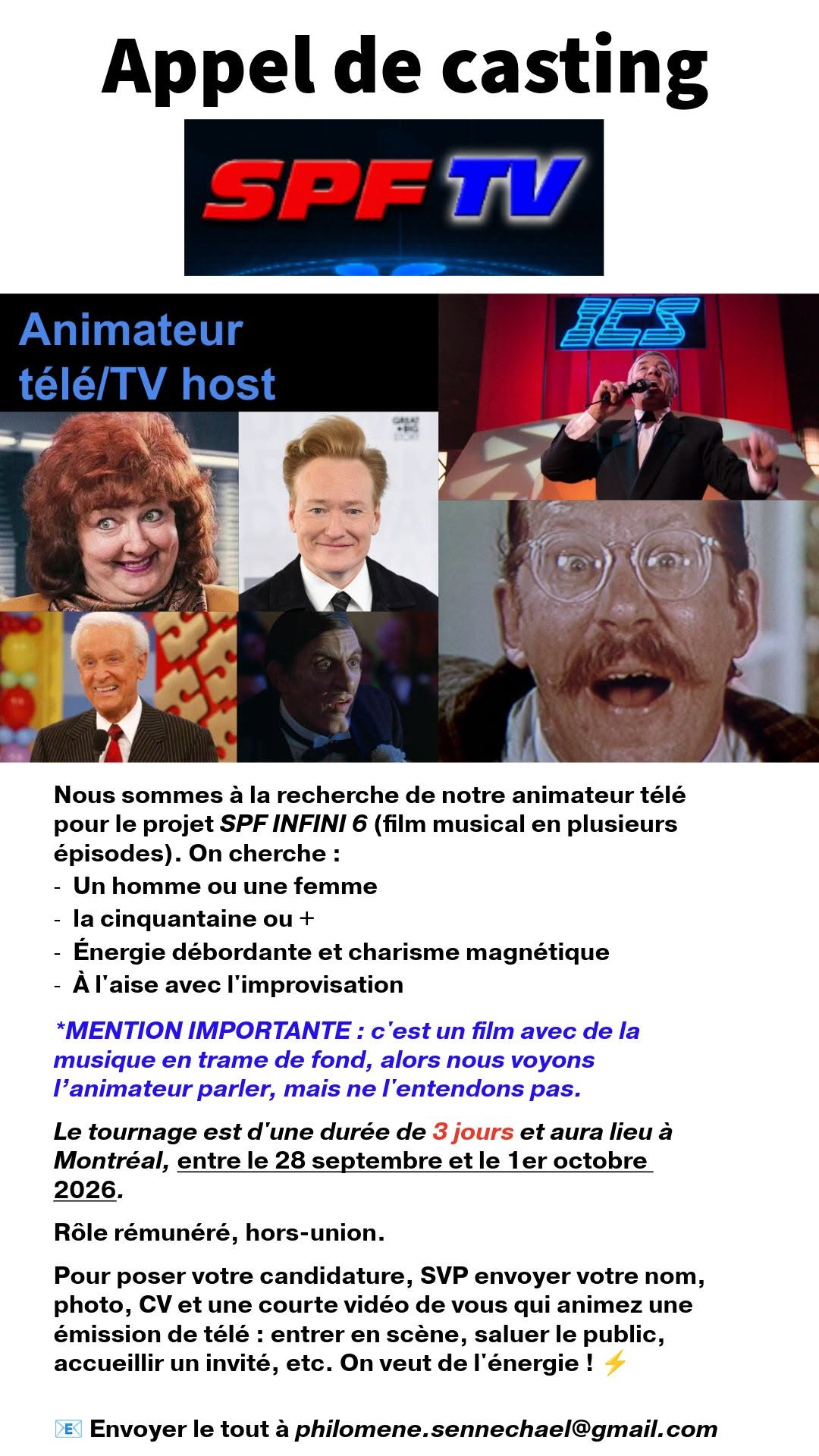 Visuel du casting SPF INFINI 6
